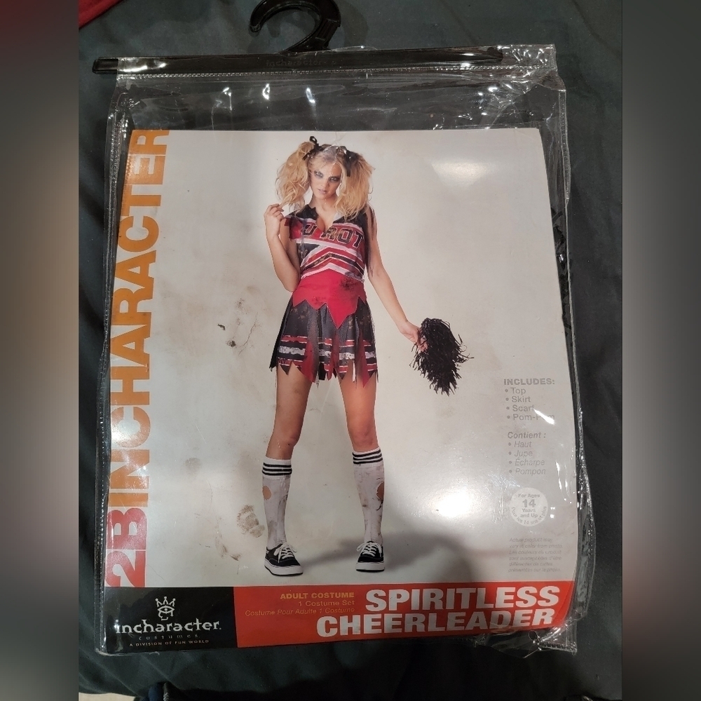 Spiritless Zombie Cheerleader Costume Size Medium